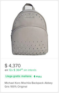 precio backpack mk mercado libre 4