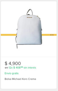 precio backpack mk mercado libre 3